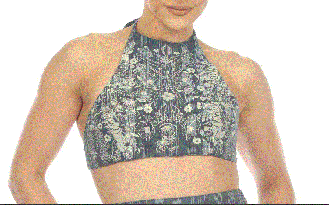 Lakhay's - Midnight Floral Halter Top
