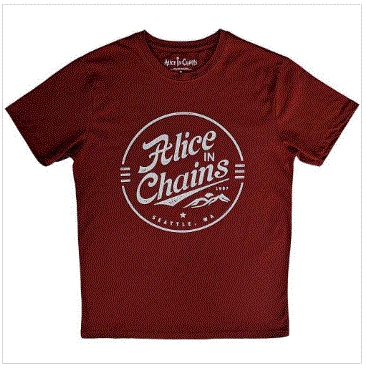 Alice In Chains Unisex T-Shirt - Circle Emblem (Red)