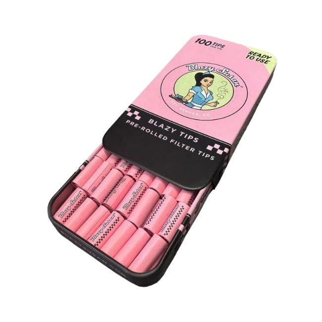 BLAZY SUSAN PRE-ROLLED FILTER 100 TIPS PER TIN