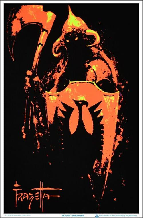 Death Dealer by Frank Frazetta Blacklight Poster BL1B18