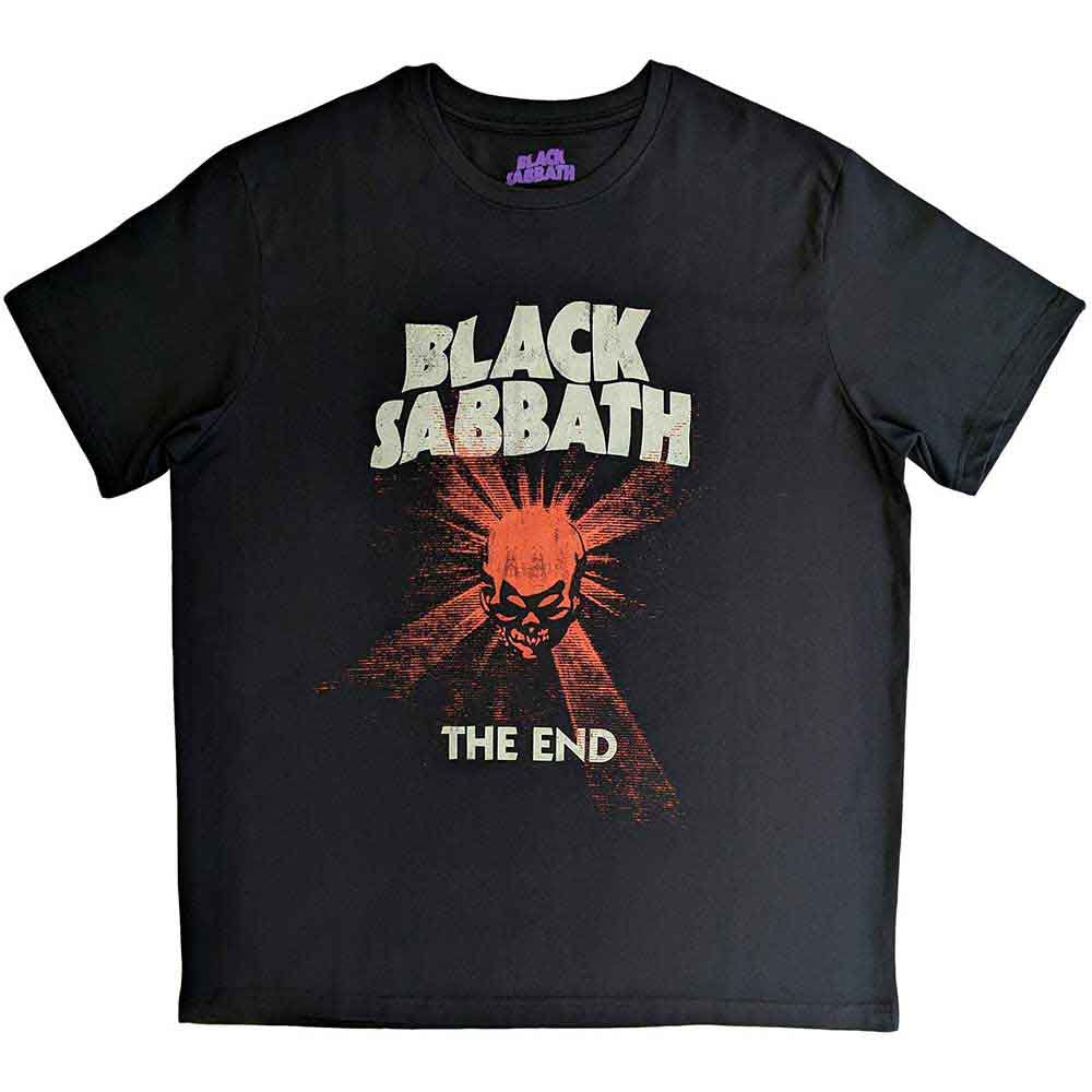 Black Sabbath Unisex T-Shirt - The End Skull Shine (Black)