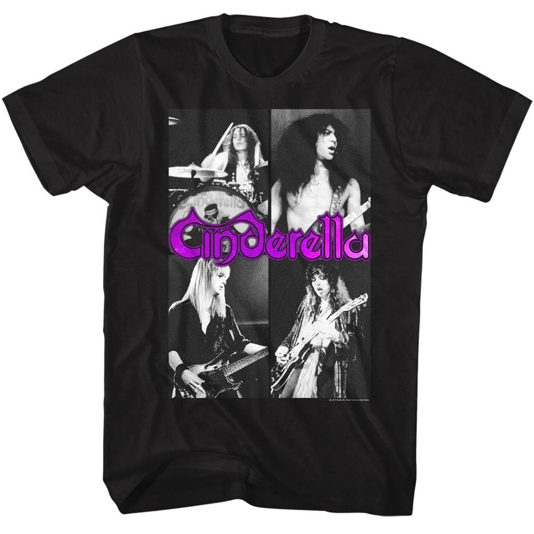 Cinderella Quarters Black Adult T-Shirt