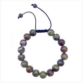 Dragonblood Jasper Adjustable Beaded Bracelet