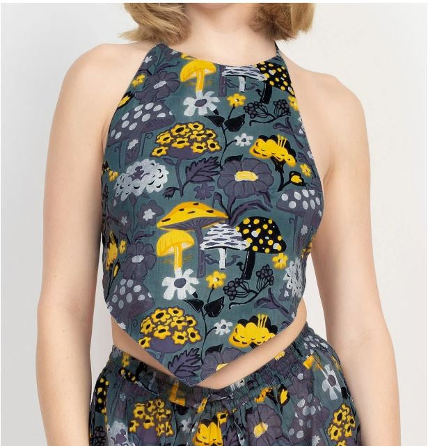 Mushroom Print Halter Top 40288