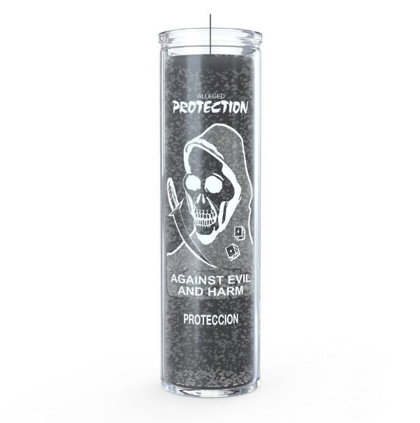 Protection Against Evil & Harm 7 Day Glass Candle - Black