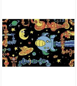 3D Stef Outer Space Tapestry - Art by Stefan Couture