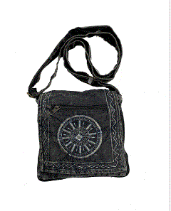 Earth Divas - Cotton Crossbody Bag w/Wrap Around Zp