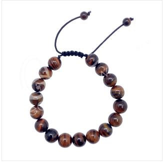 Red Tigers Eye Adjustable Beaded Bracelet
