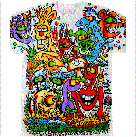 Liquid Blue - Zidzoii Joey Mars White T-Shirt