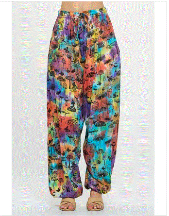 Kathmandu Imports - Rayon Tie Dye Mushroom Pants