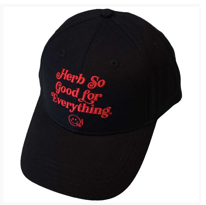 Bob Marley Unisex Baseball Cap - Herb So Good (Black)