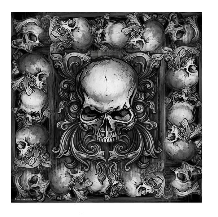 Hot Leathers - Over Shoulder Skulls Bandana