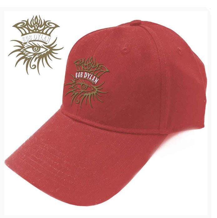Bob Dylan Unisex Baseball Cap - Eye Icon (Red)