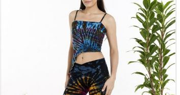 Tie Dye Handkerchief Tank Crop Top