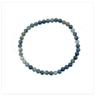 Green Moss Agate Beaded Bracelet