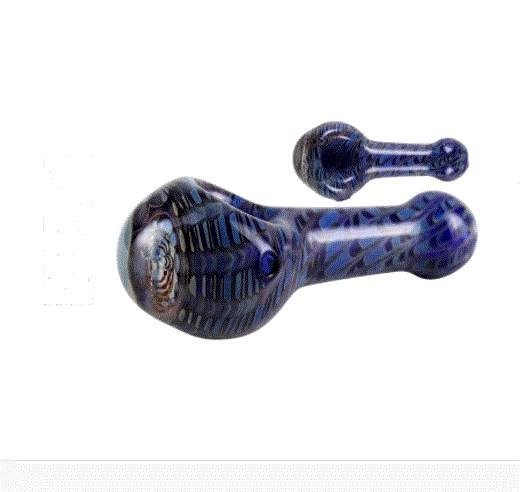 4" Glass Spoon - Polar Vortex