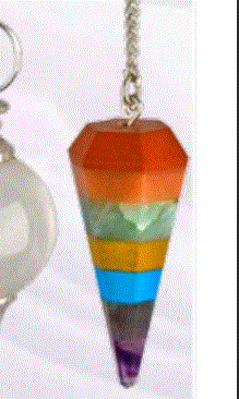 Chakra 6-Sided Gemstone Pendulum