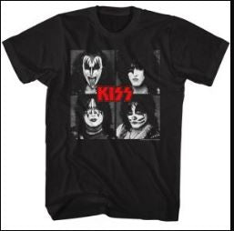 KISS Four Squares Black T-Shirt