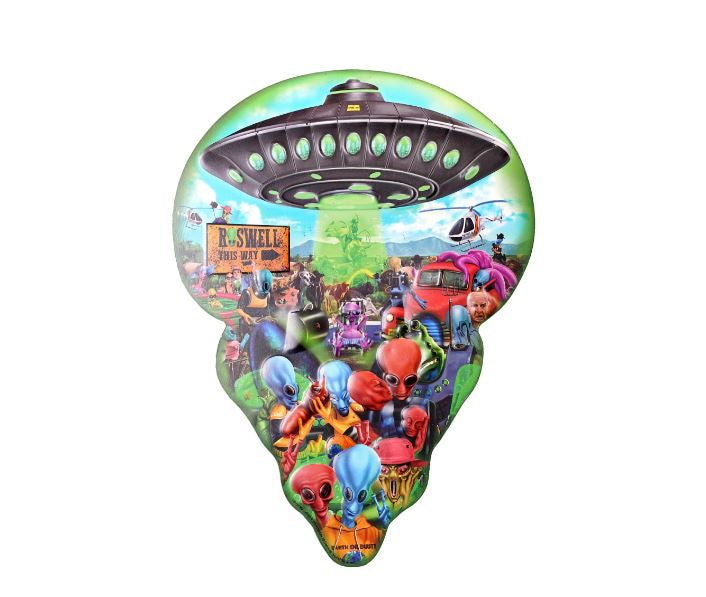 Alien Shaped Metal Sign