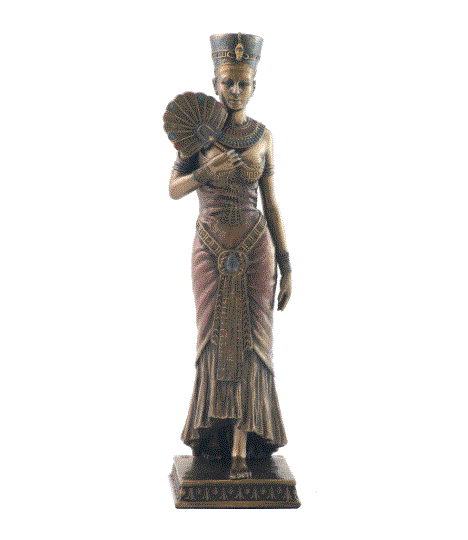 Egyptian Queen Holding Fan 75655