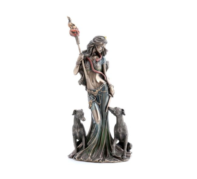 Hecate Greek Goddess Of Magic w/Her Hounds Statue 77763