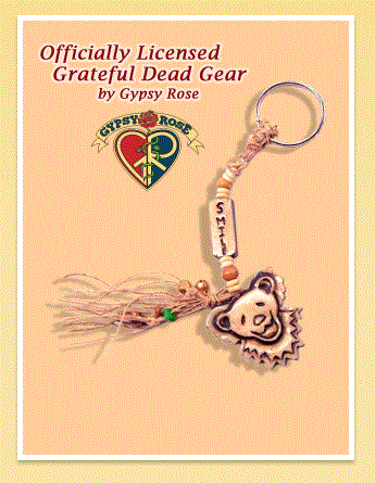 Gypsy Rose - GD "Bear Face & Smile" Carved Bone Keychain