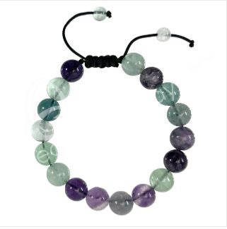 Fluorite Adjustable Beaded Bracelet