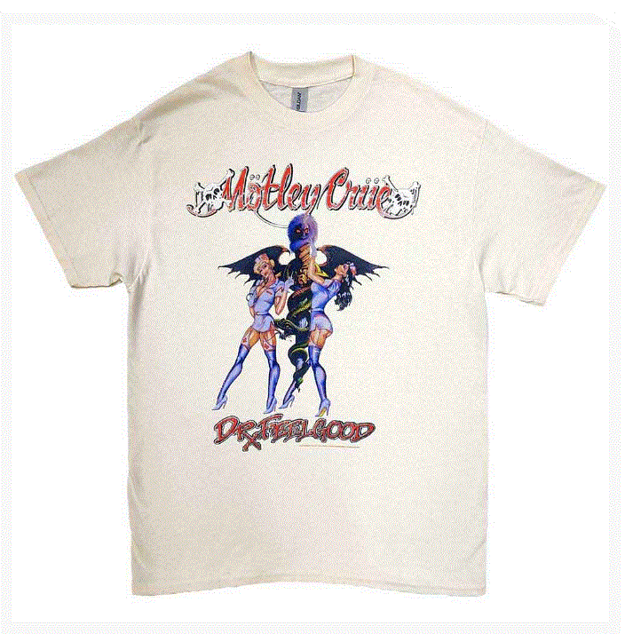 Rock Off - Motley Crue 'Dr Feelgood Vintage' Unisex T-Shirt