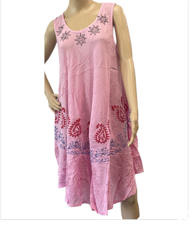 Magic Touch - Rayon Block Painted Pastel Dress