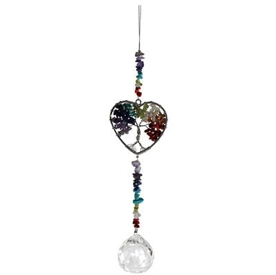 Heart & Gemstones Sun Catcher Strand w/Faceted Sphere HCH127