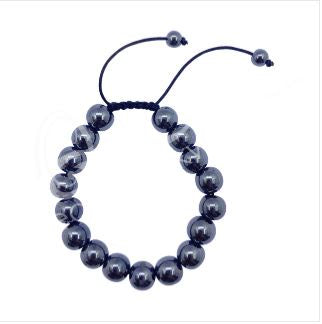 Hematite Adjustable Beaded Bracelet