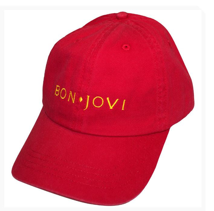 Bon Jovi Unisex Baseball Cap - Original Logo (Red)