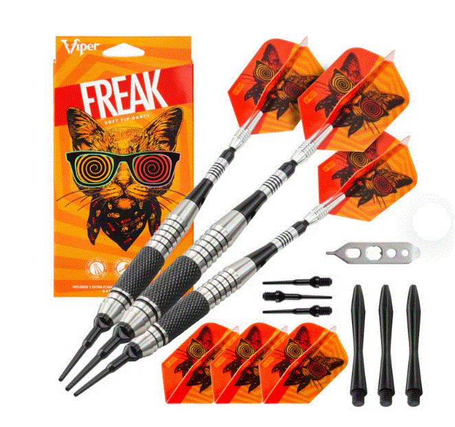 Viper The Freak - Soft Tip Darts Knurled & Grooved Barrel