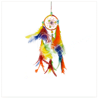 Oceanic - Rainbow Hemp Cord Circle Dreamcatcher