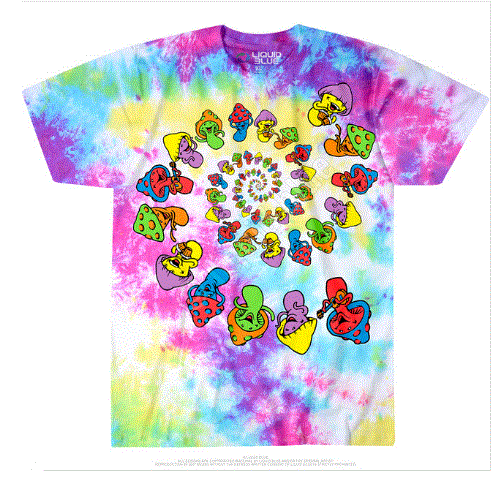 Liquid Blue - Spiral Shrooms Tie Dye T-Shirt