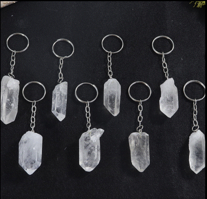 Nature's Artifacts - Clear Quartz Point Keychain