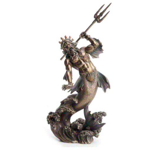 Poseidon God Of The Sea Bronze Statue 70787