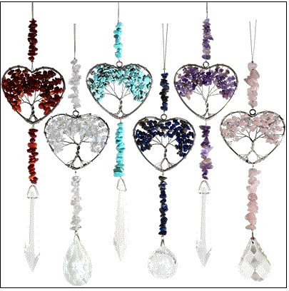 Heart Tree Gemstones Sun Catcher Strand HCH130