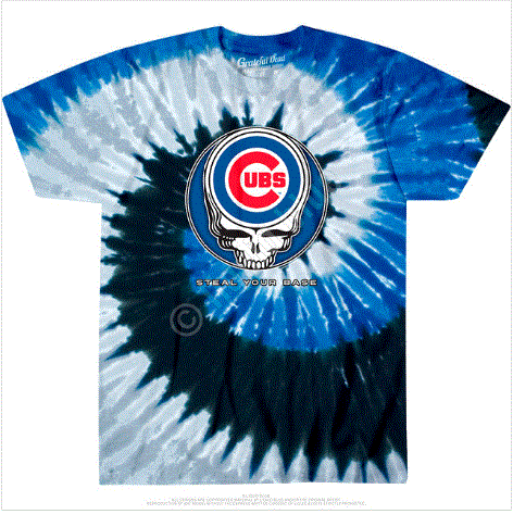 Liquid Blue - Chicago Cubs GD "Steal Your Base" Tie Dye T-Shirt