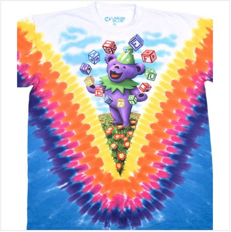Grateful Dead Jugglin Bear Tie Dye T-Shirt