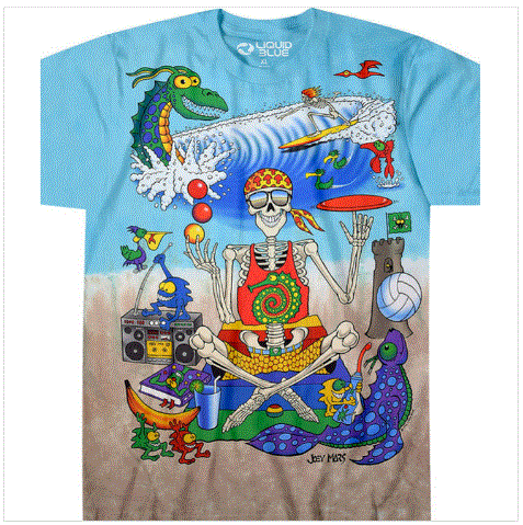 Liquid Blue - Mars Beach Joey Mars Tie Dye T-Shirt