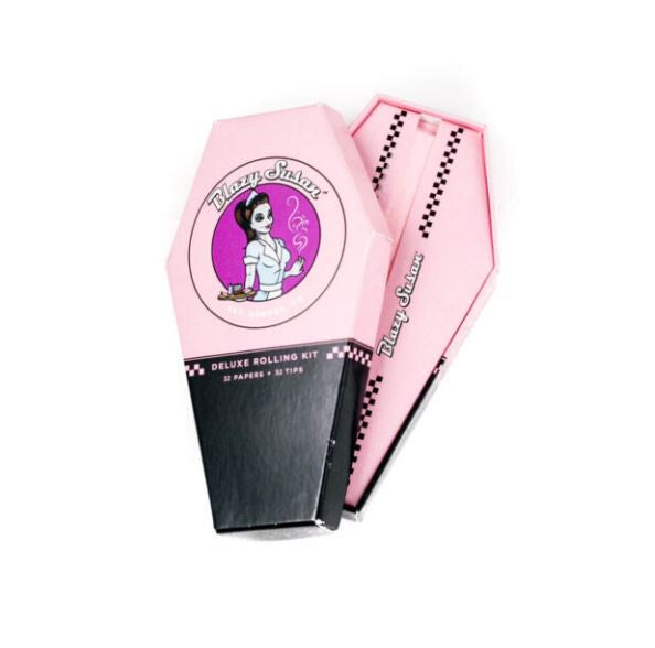 Blazy Susan Pink Rolling Paper Coffin Kit