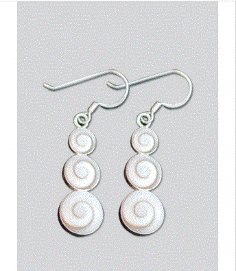 Shiva Shell Sterling Silver Earring