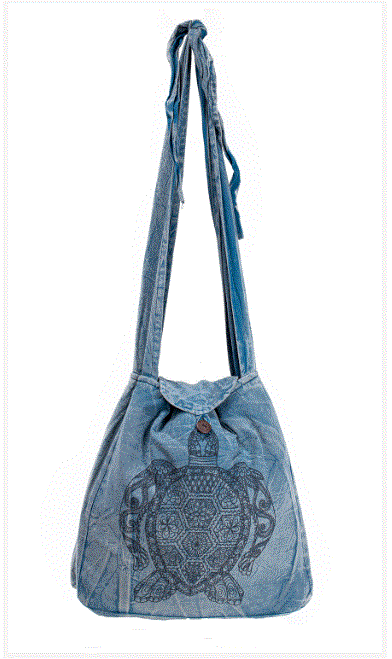 Earth Divas - Marine Blue Sea Turtle Convertible Crossbody-Backpack
