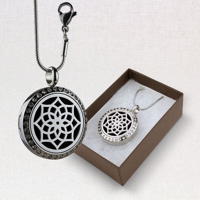 Aromatherapy Locket – Crystal Lotus