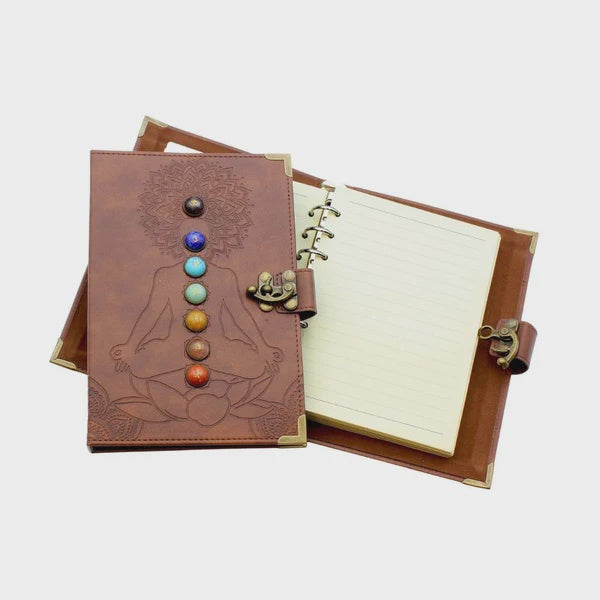 Earths Elements Chakra-Inspired Leather Journal