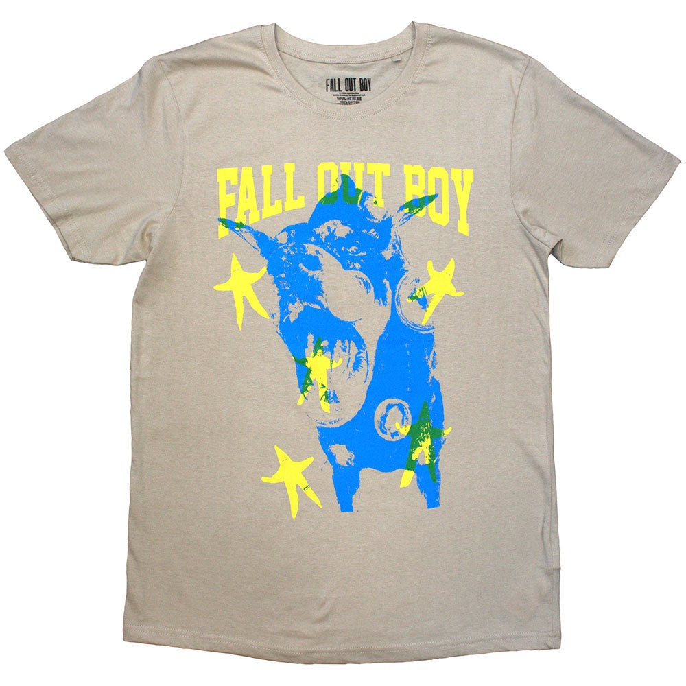 FALL OUT BOY UNISEX T-SHIRT: DOG (SAND)