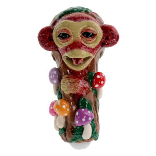 5" Gliizy Monkey & Mushroom Hand Pipe