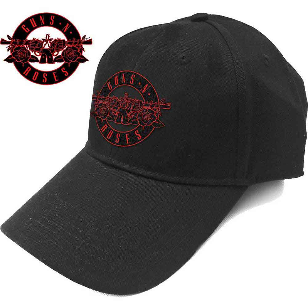 GUNS N' ROSES UNISEX BASEBALL CAP: RED CIRCLE LOGO
