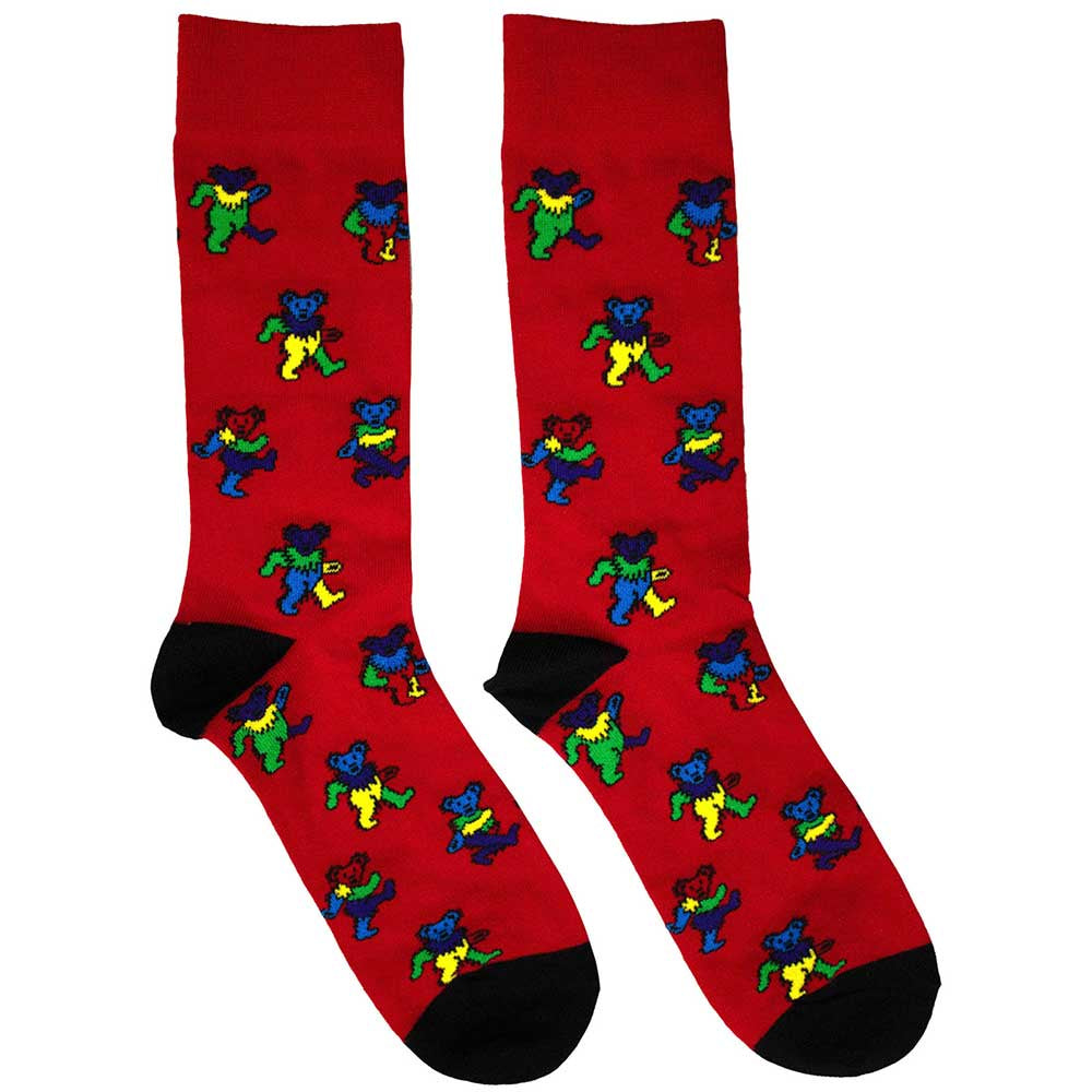 Grateful Dead Unisex Ankle Socks: Dancing Bears (Red)